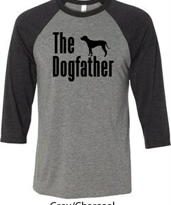 The Dog Father Black Print Mens Raglan Shirt