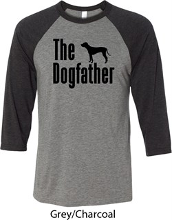 The Dog Father Black Print Mens Raglan Shirt