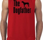 The Dog Father Black Print Mens Sleeveless Shirt