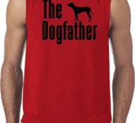 The Dog Father Black Print Mens Sleeveless Shirt