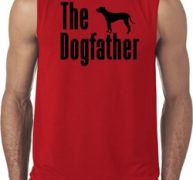 The Dog Father Black Print Mens Sleeveless Shirt