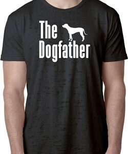 The Dog Father White Print Mens Burnout Shirt