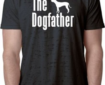 The Dog Father White Print Mens Burnout Shirt
