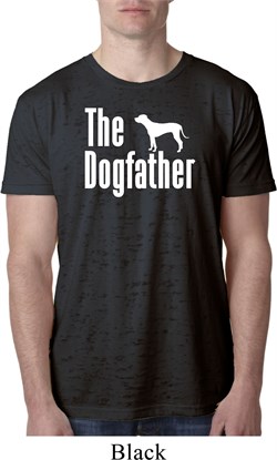 The Dog Father White Print Mens Burnout Shirt