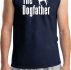 The Dog Father White Print Mens Muscle Shirt