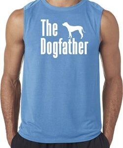 The Dog Father White Print Mens Sleeveless Shirt