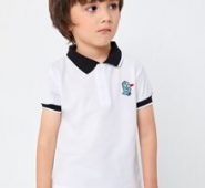 Toddler Boys Cartoon Dinosaur Embroidery Polo Shirt