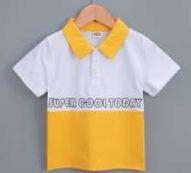 Toddler Boys Colorblock Letter Graphic Polo Shirt