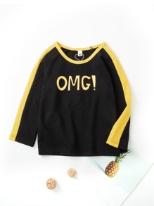 Toddler Boys Colorblock Letter Graphic Tee