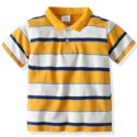 Toddler Boys Colorblock Striped Print Polo Shirt