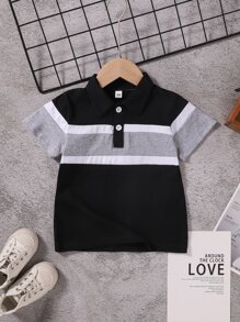 Toddler Boys Cut And Sew Polo Shirt