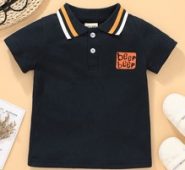 Toddler Boys Letter Graphic Polo Shirt
