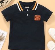 Toddler Boys Letter Graphic Polo Shirt