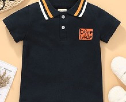 Toddler Boys Letter Graphic Polo Shirt