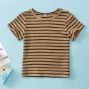 Toddler Boys Striped Short Sleeve Tee