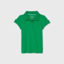 Toddler Girls’ Short Sleeve Interlock Uniform Polo Shirt – Cat & Jack Green 3T