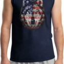 USA Wolf Mens Muscle Shirt