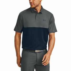 Under Armour Men's Performance 2.0 Colorblock Golf Polo Shirt Gray, Large - Mens Golf Shirts at Academy Sports