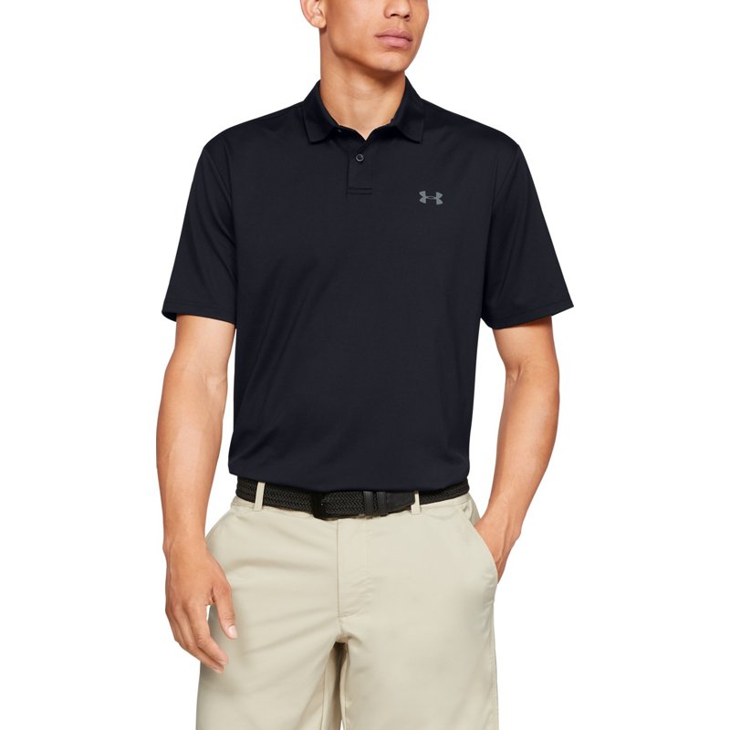 Under Armour Men's Performance Textured Golf Polo Shirt Black, 3X-Large - Mens Golf Shirts at Academy Sports