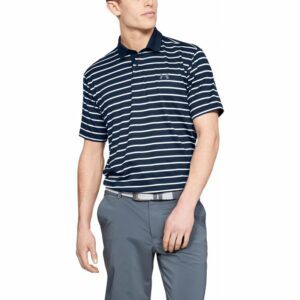 Under Armour Men's Performance Textured Stripe Polo Shirt Navy Blue, Large - Mens Golf Shirts at Academy Sports