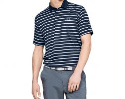 Under Armour Men’s Performance Textured Stripe Polo Shirt Navy Blue, Small – Mens Golf Shirts at Academy Sports