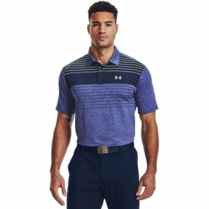 Under Armour Men's Playoff 2.0 Golf Polo Shirt Navy Blue/Bright Green, 3X-Large - Mens Golf Shirts at Academy Sports