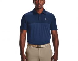 Under Armour Men’s UA Vanish Seamless Blocked Polo Shirt Navy Blue, Medium – Mens Golf Shirts at Academy Sports