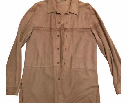 Versace beige Leather Shirts