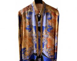 Versace orange Silk Shirts