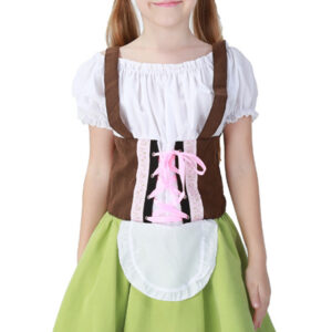 White German Beer Girl Dress Kids Cosplay Costume