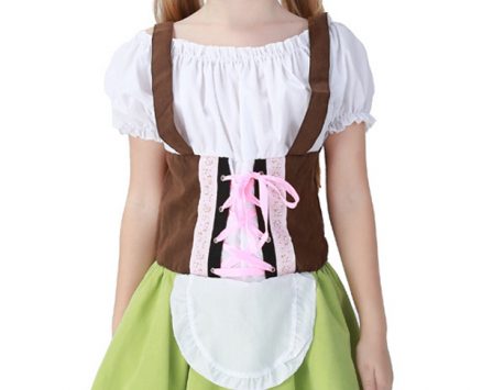 White German Beer Girl Dress Kids Cosplay Costume