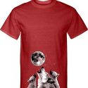 Wolves Howling at The Moon Bottom Print Mens Tall Shirt