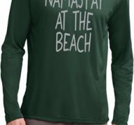 Yoga Namastay at the Beach Mens Dry Wicking Long Sleeve Shirt