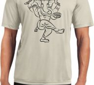 Yoga Tee Black Sketch Ganesha Moisture Wicking T-shirt