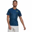 adidas Men’s Freelift Printed Tennis T-Shirt Navy Blue, Small – Mens Golf Shirts at Academy Sports