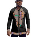 african men’s shirts black african clothes patchwork shirt wedding outfits man dashiki clothing customized