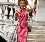 as a woman’s summer lace without back sleeves contrast striped clothing mini women’s dress