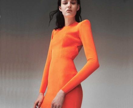 attacked dressed an orange woman fashion celebrity boutique cocktail dress bandage