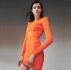 attacked dressed an orange woman fashion celebrity boutique cocktail dress bandage