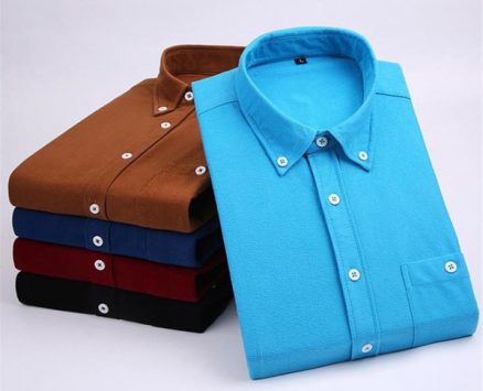 autumn winter new men casual shirts solid regular corduroy long sleeved man’s business shirt