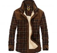 blkg shirt men casual shirts fleece warm velvet long sleeves pure cotton plaid shirt turn down collar plus size m-4xl