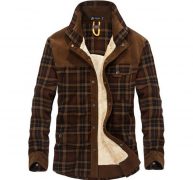 blkg shirt men casual shirts fleece warm velvet long sleeves pure cotton plaid shirt turn down collar plus size m-4xl