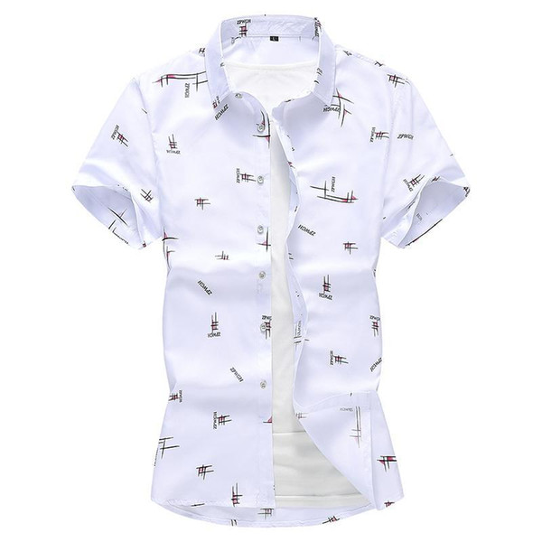 blouse mens dress shirts short sleeve summer floral hawaiian shirt mens clothing loose new camisa masculina plus size 6xl 7xl