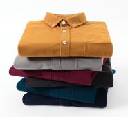 business dress shirts men dress shirt casual warm leisure solid mens corduroy shirts long sleeve well fit clothing for men brown