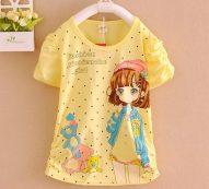 children’s t-shirts fashion girls summer short sleeve t-shirts for teenagers cartoon princess tee shirt cotton birthday clothes childr