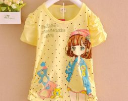 children’s t-shirts fashion girls summer short sleeve t-shirts for teenagers cartoon princess tee shirt cotton birthday clothes childr