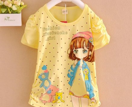 children’s t-shirts fashion girls summer short sleeve t-shirts for teenagers cartoon princess tee shirt cotton birthday clothes childr