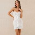 ent of attacked white woman spaghetti strap strapless cocktail party club celebrity bandage dress