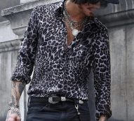 european american men’s shirts 2021 new fashion leopard print long-sleeved shirt casual vacation men’s clothing