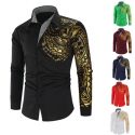 fashion 2020 long sleeve men’s shirts camisa masculina chemise casual men public club fancy shirt